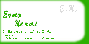 erno merai business card